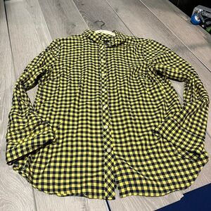 1481 Talbots Plaid women’s button up flannel vibe shirt size medium